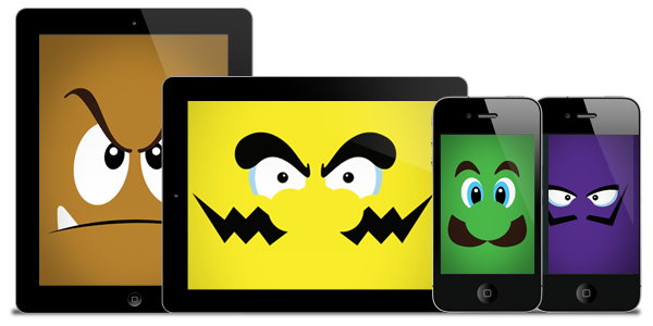 Mario inspired iPhone and iPad wallpapers