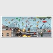 Pixel art print: Urban Invasion
