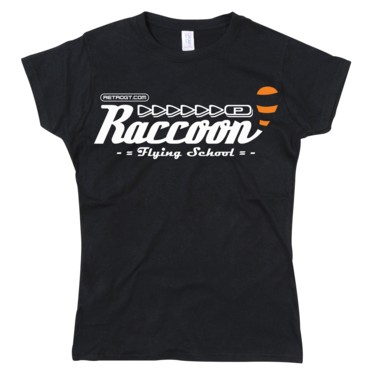 Photograph: Raccoon Flying School Girls T-Shirt