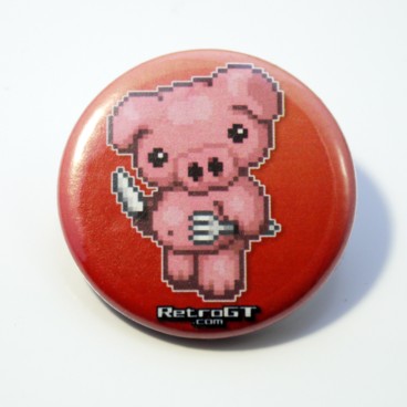Photograph: Pixel Pets Pig Pin Badge 38mm