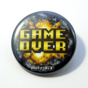 Game Over Pin Badge 38mm