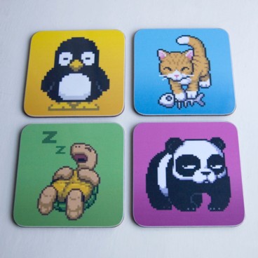 Photograph: Pixel Pets Coaster Set